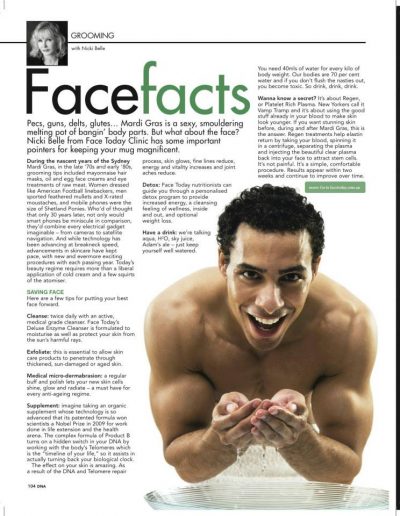 Facefacts - Article by Nicki Belle