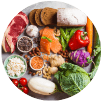 Variety of foods to eat over 60