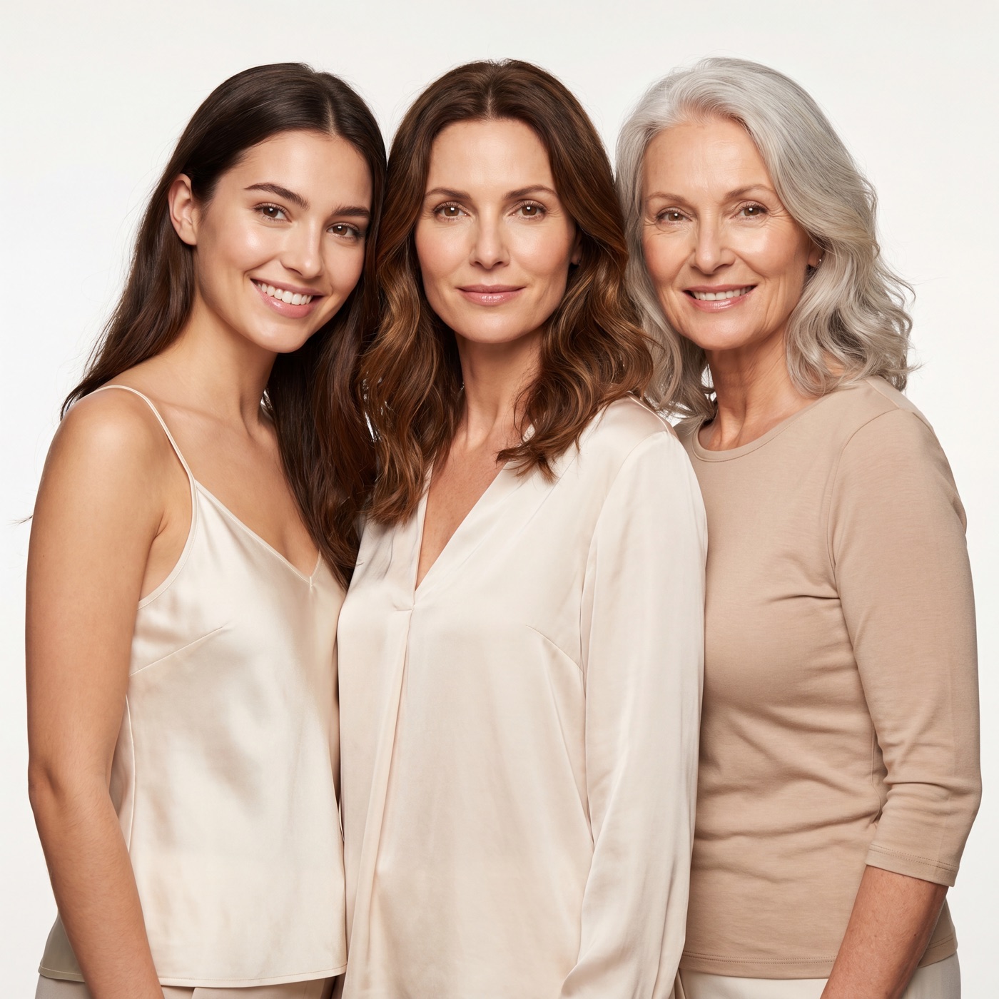 Three women enjoying healthy, glowing skin